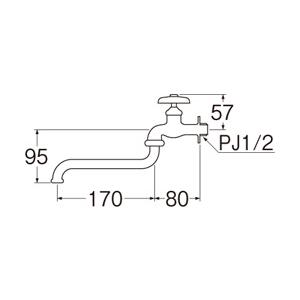 サンエイ 水栓金具 単水栓 自在水栓 JA10E-13｜comfort-shoumei｜02