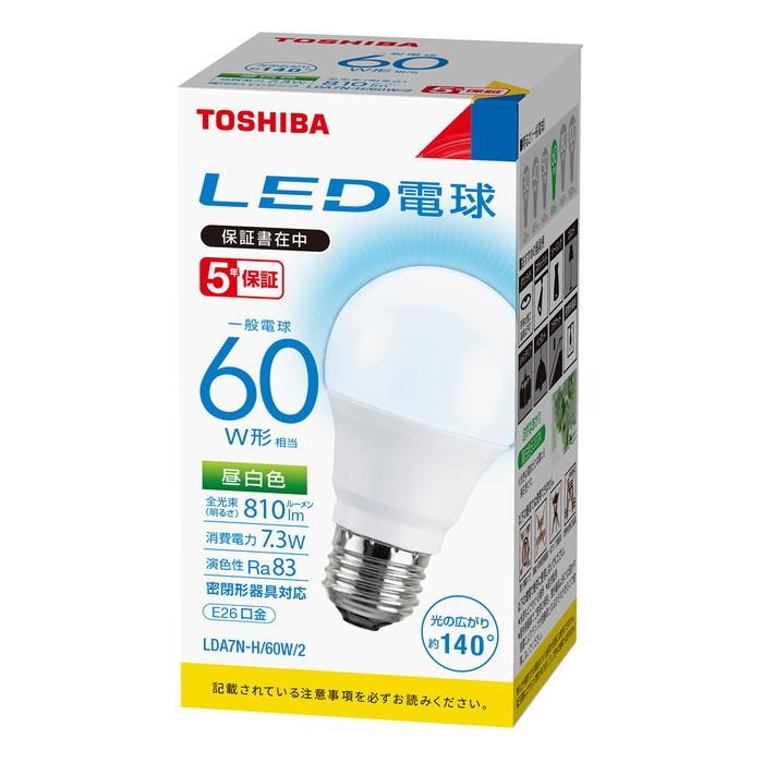 東芝 LED電球 一般電球形 LDA7N-G 60W - 通販 - guianegro.com.br