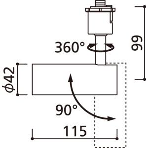 ODELIC（オーデリック） 配線ダクトレール用 LEDスポットライト JDR50W