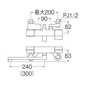 サンエイ 水栓金具 サーモシャワー混合栓/バスルーム用 寒冷地用 サンエイ 水栓金具 サーモシャワー混合栓/バスルーム用 寒冷地用