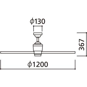 シーリングファン オーデリック DC MOTOR FAN(DCモーターファン) 器具本体 パイプ吊り WF239 あすつく｜comfort-shoumei｜07