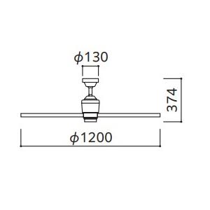 ODELIC オーデリック シーリングファン本体 DC MOTOR FAN 6枚 ODELIC オーデリック シーリングファン本体 DC MOTOR FAN 6枚