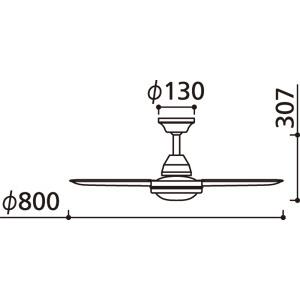 あすつく オーデリック シーリングファン Steel Fan Compact 器具本体