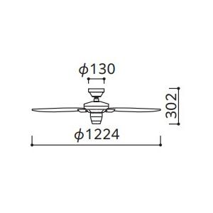ODELIC（オーデリック） シーリングファン本体 AC MOTOR FAN モダン
