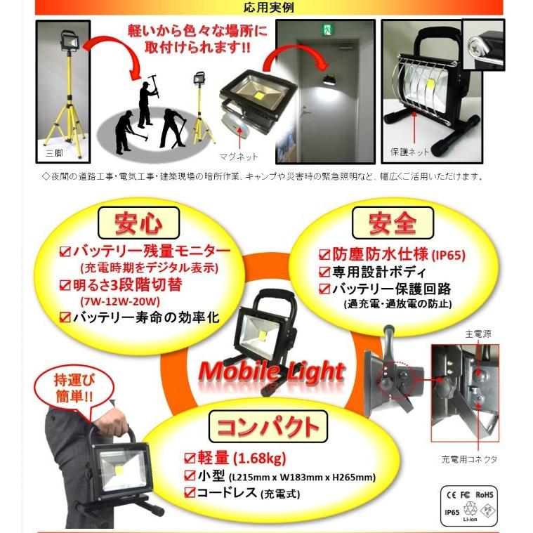 ルクス・エナジー Mobile Light(モバイル ライト) LEDバッテリー内蔵充電式ライト XAC21P あすつく｜comfort-shoumei｜04