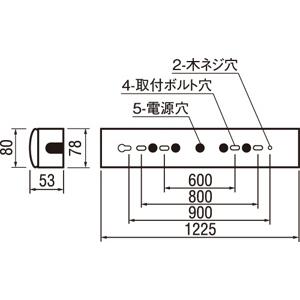 オーデリック LED-TUBEベースライト トラフ型 40形 Hf32W定格出力相当 2450lm 昼白色:XL501008R3B｜comfort-shoumei｜05