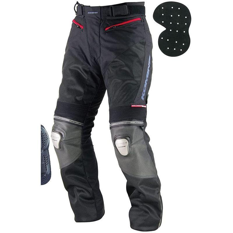 直売安い コミネ(KOMINE) バイク用 チタニウムレザーメッシュパンツ