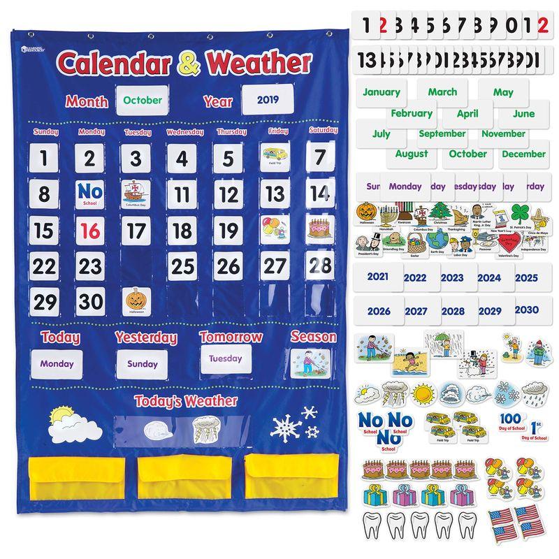 ラーニングリソーシズ Learning Resources 英語教材 壁掛け ポケットチャート 英語カレンダー 天気 正規品 Ler24 Comfort Space 通販 Yahoo ショッピング
