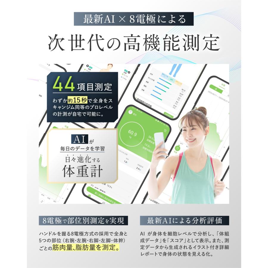 InField（インフィールド） AI×体重計 プレミアム スマホ連動 体組成計