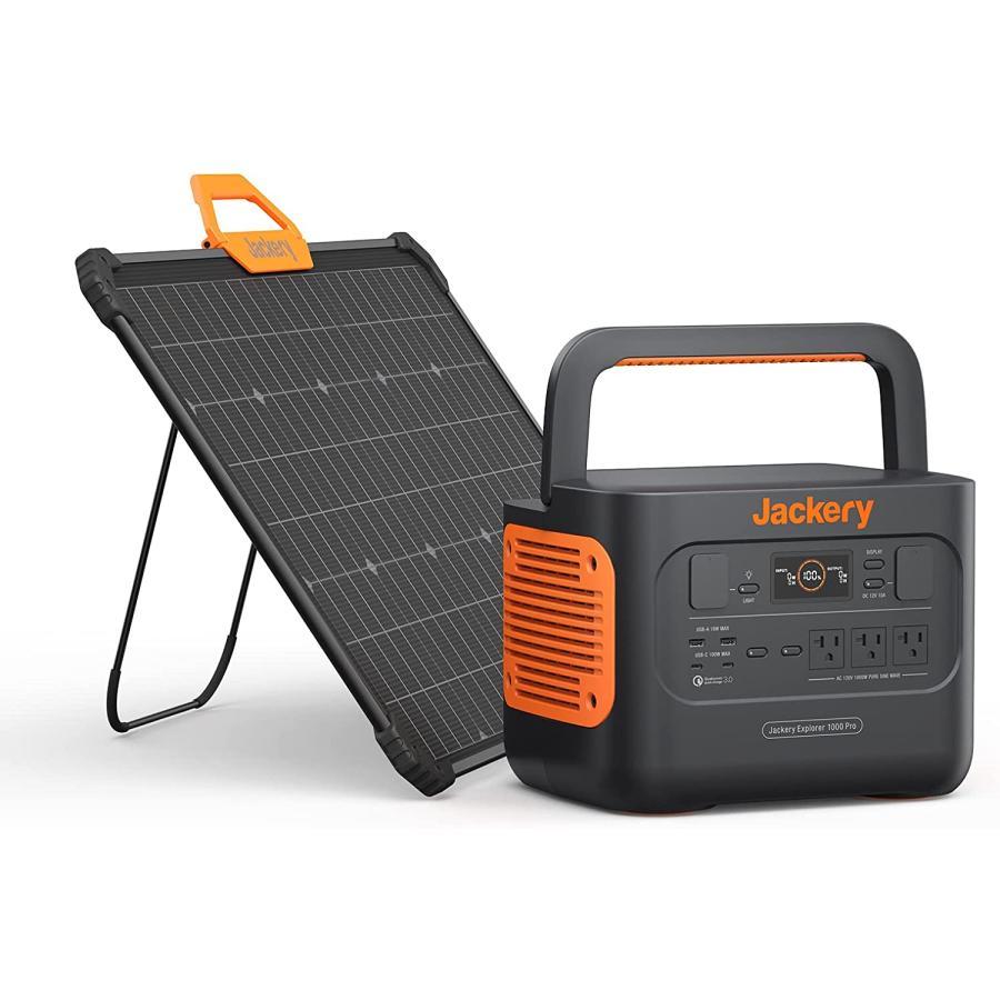 Jackery Solar Generator 1000 Pro ポータブル電源 ソーラーパネル セット SolarSaga 80 1枚 1.