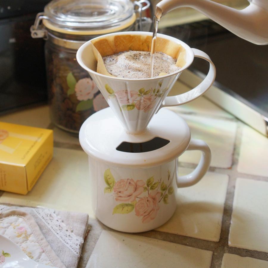 イマン ダイアナローズ ホーロー コーヒードリッパー S アンティーク調