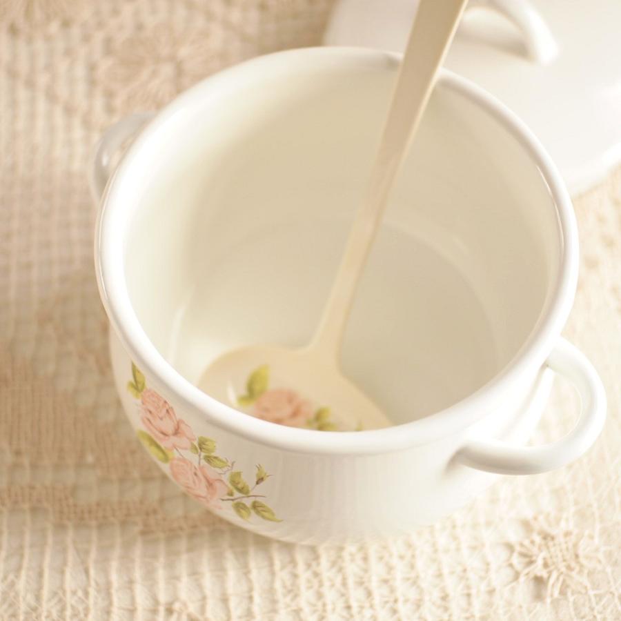 イマン ダイアナローズ　キャセロール イマン ダイアナローズ ホーロー 16cm キャセロール アンティーク調 IH