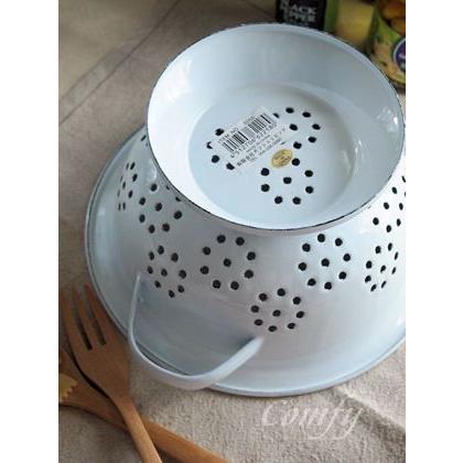 ホーロー雑貨 ホーロー コランダー ざる S ホワイト 琺瑯 北欧雑貨