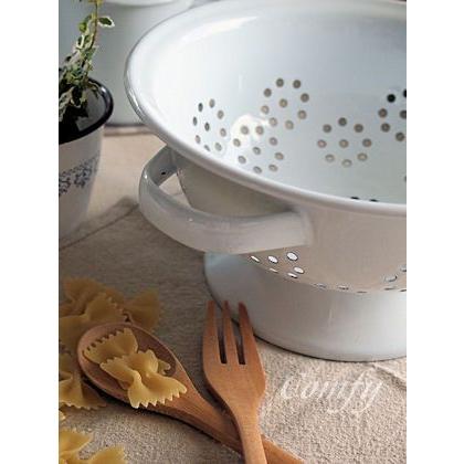 ホーロー雑貨 ホーロー コランダー ざる S ホワイト 琺瑯 北欧雑貨