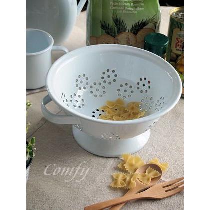 ホーロー雑貨 ホーロー コランダー ざる S ホワイト 琺瑯 北欧雑貨