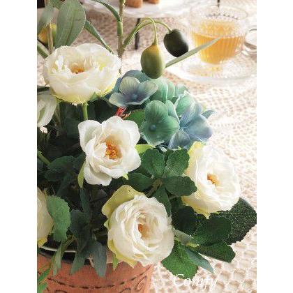 セール！60％OFF！ アーティフィシャルフラワー アレンジメント オリーブ ローズ ミックス 造花 インテリア雑貨 |  | 03