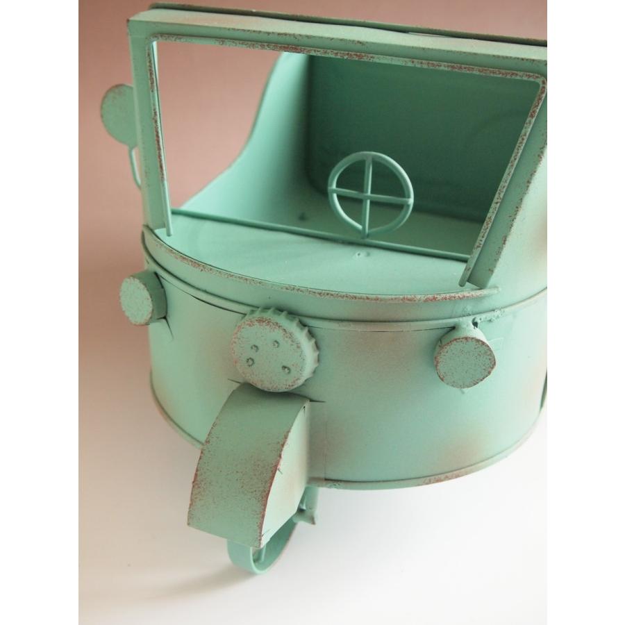 ブリキ ガーデニング雑貨 トライスクル トラック プランター 植木鉢 鉢