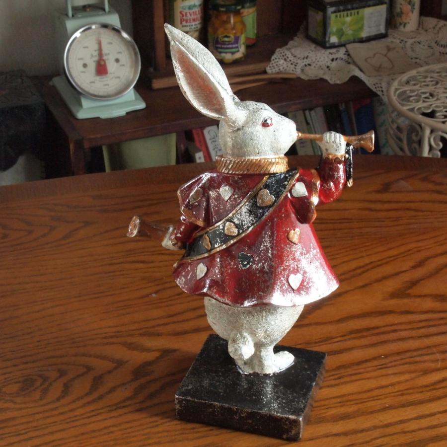 インテリア雑貨 不思議の国のアリス トランプウサギ アンティーク雑貨