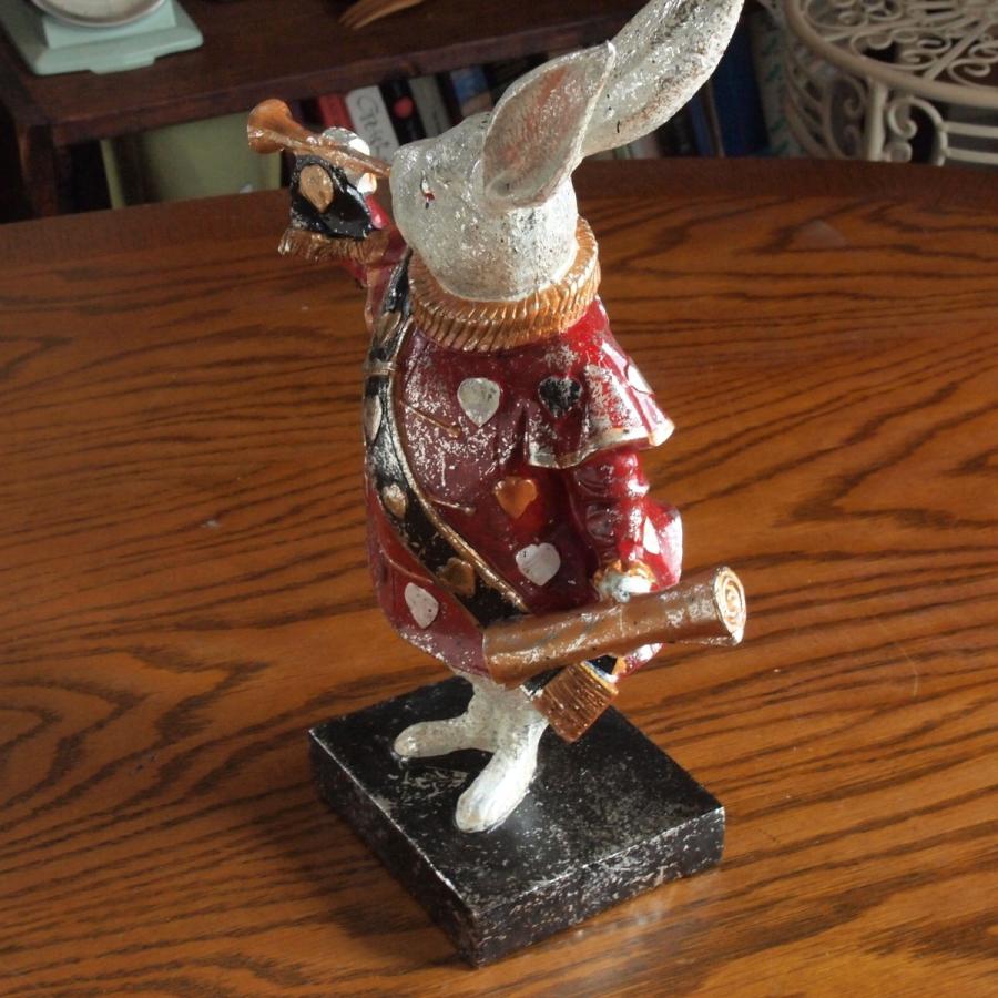 インテリア雑貨 不思議の国のアリス トランプウサギ アンティーク雑貨