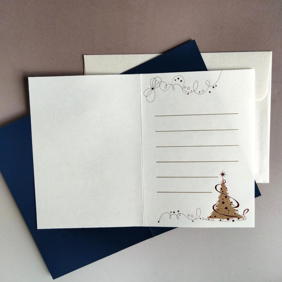 グリーティングカード クリスマスツリー レッドオーナメント イタリア