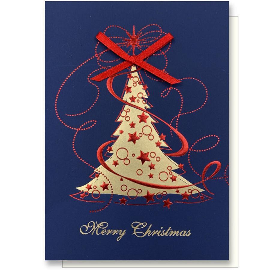 モニタリングクリスマスカード Amazon | クリスマスカード 洋風 ミニサンタカード S-425 ピンクツリー