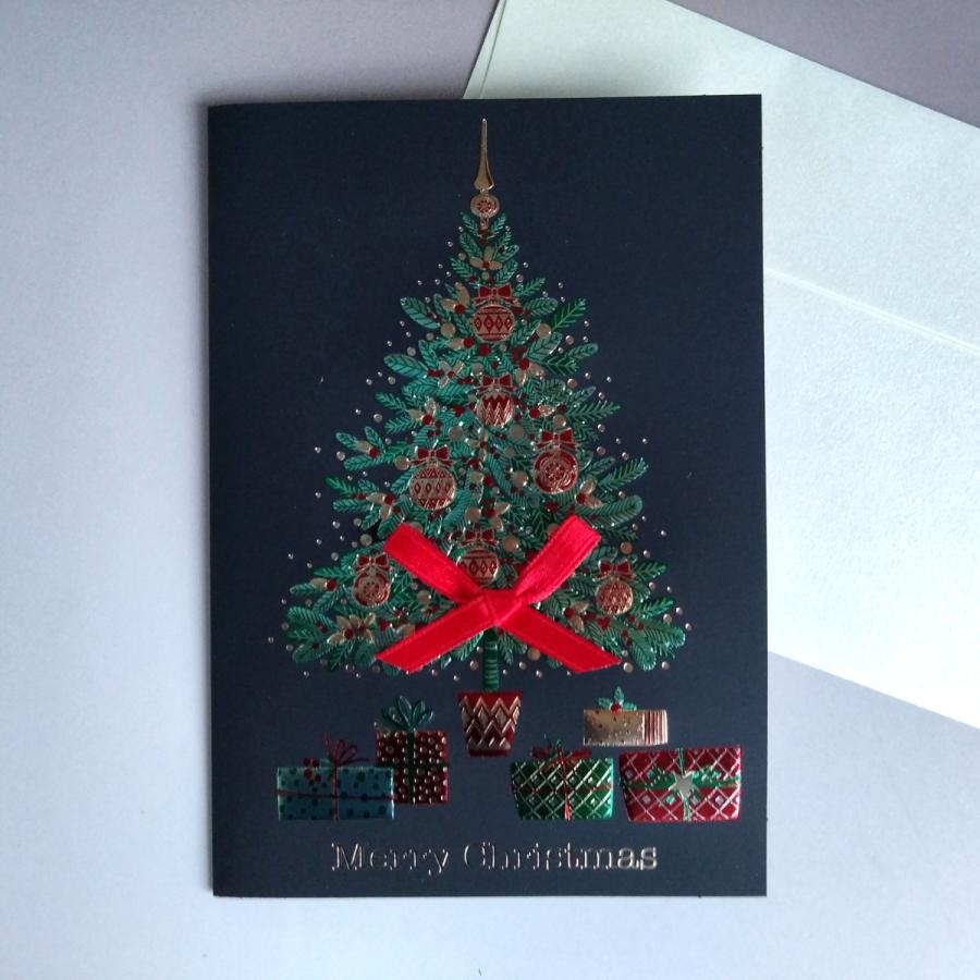 グリーティングカード クリスマスツリー クリスマスプレゼント