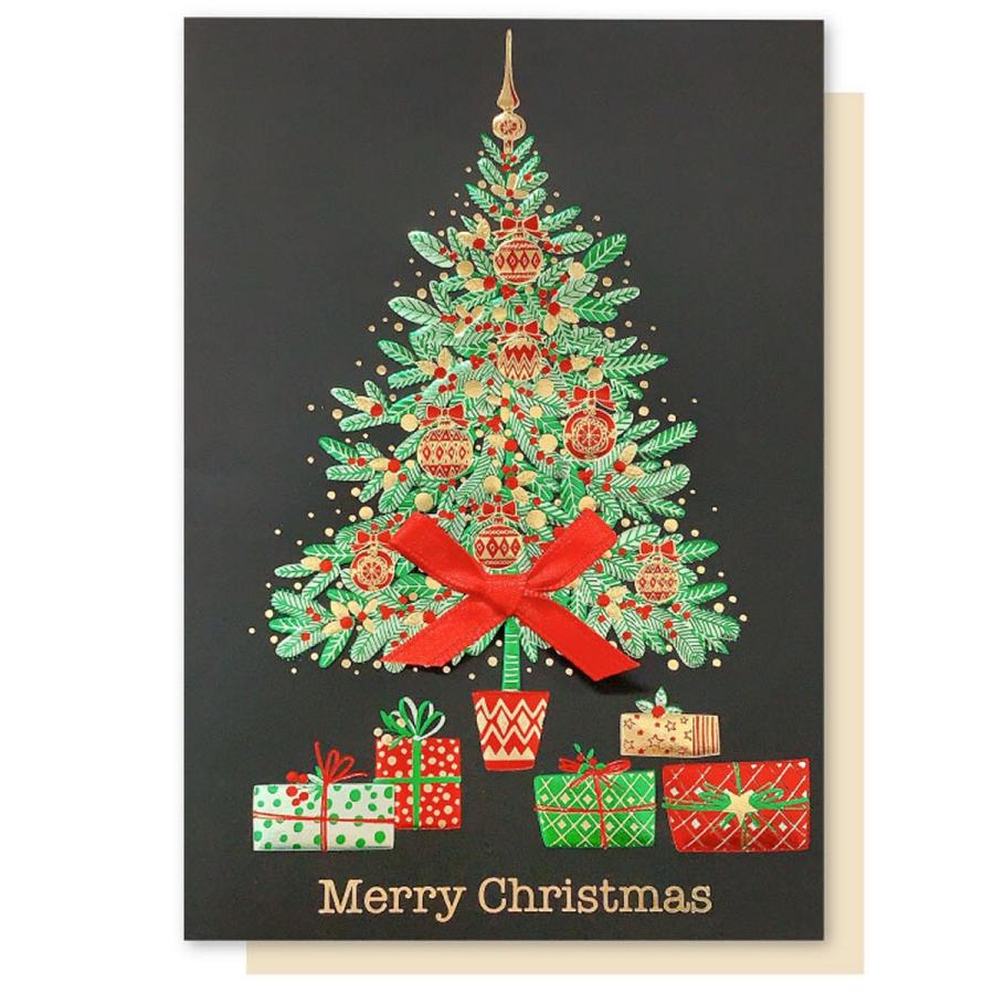 グリーティングカード クリスマスツリー クリスマスプレゼント