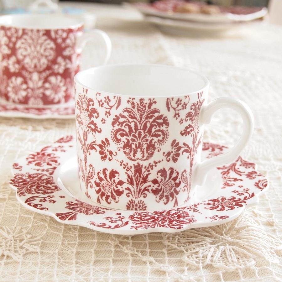 カップ ソーサー ペアセット コーヒー碗皿 ２客組 おしゃれ 北欧雑貨 ダマスク アンティーク調 Ds 5044 雑貨屋カンフィ 通販 Yahoo ショッピング