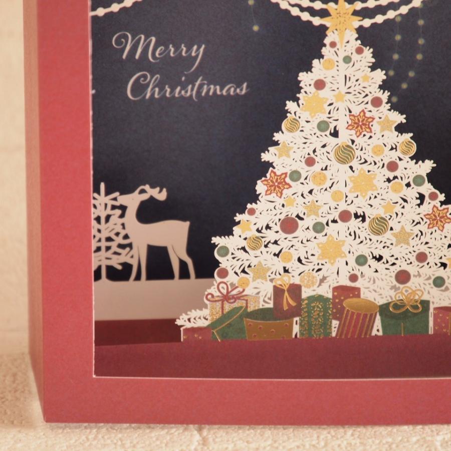 グリーティングカード クリスマスリースレーザーカット ボックス