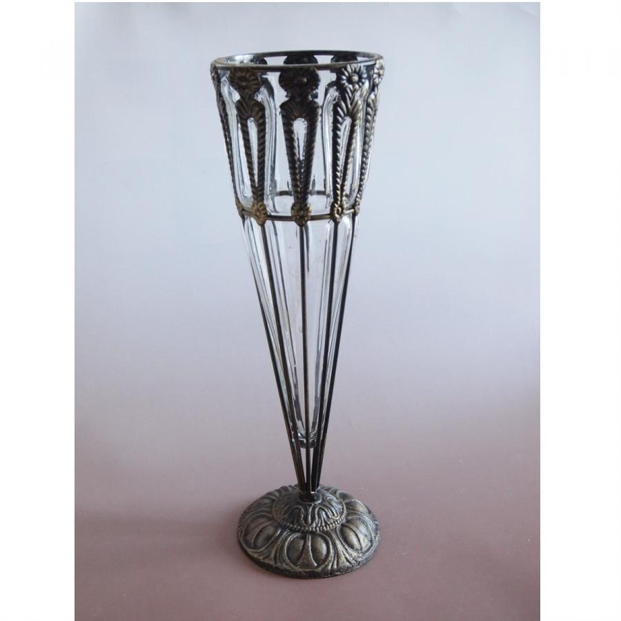 ガラス 花瓶 アンティーク調 フラワーベース インテリア雑貨 コウンl ダークゴールド Ju 504 雑貨屋カンフィ 通販 Yahoo ショッピング