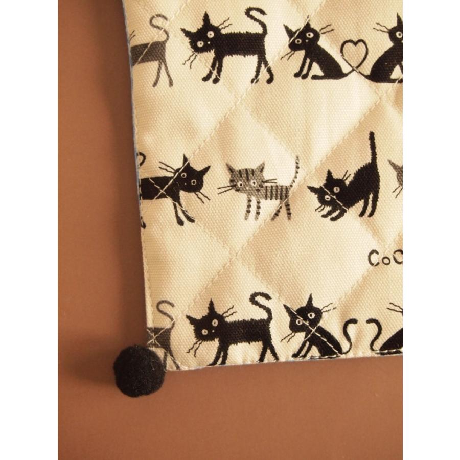 セール！30％OFF！！キッチン雑貨 ねこ ポンポン付き キルトコースターA ハンドメイド |  | 03