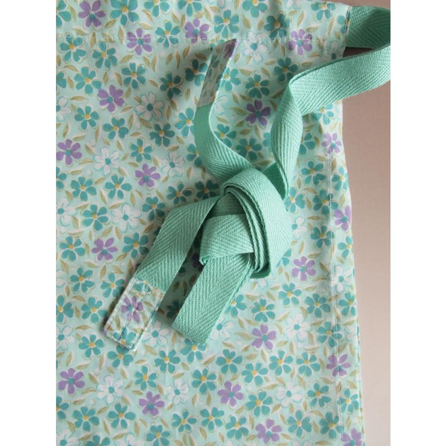 セール！30％OFF！！ハンドメイド カフェ エプロン 小花　グリーン |  | 04