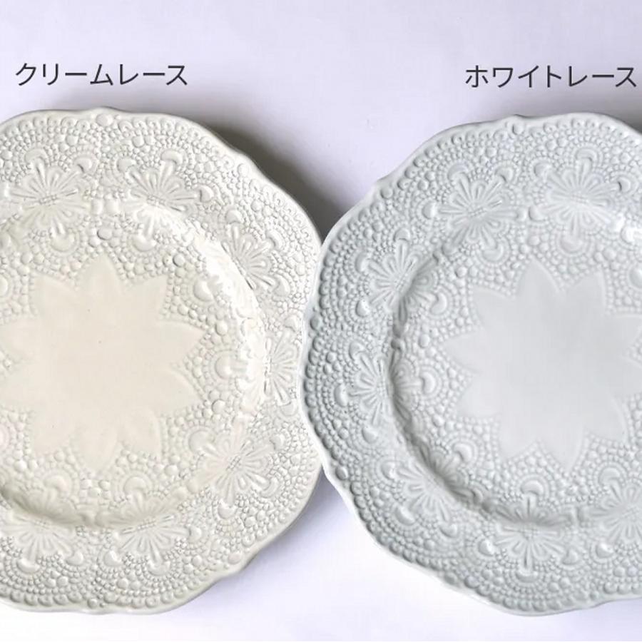 ラ・セラミカ メルレット ホワイトレースプレート 27cm イタリア製