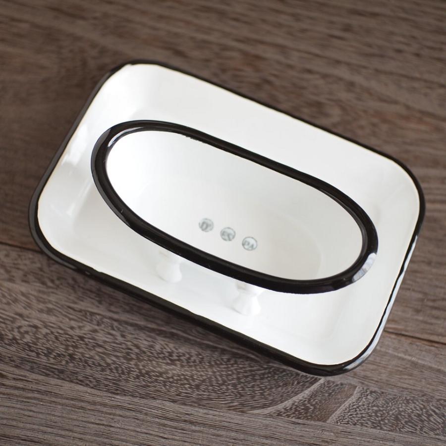 アンティーク ホーロー収納トレイ アンティーク ホーロー収納トレイ