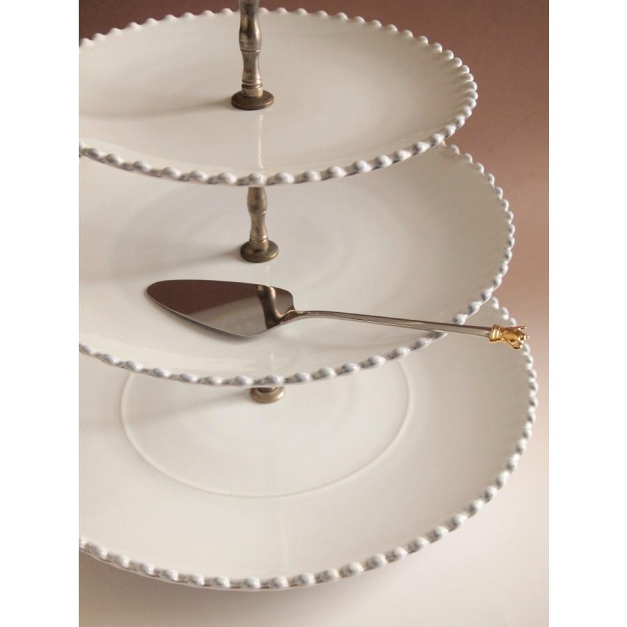 ポルトガル食器 コスタ・ノバ パール 3段ケーキスタンド アンティーク