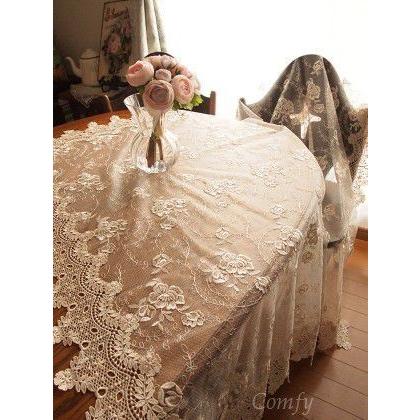 インテリア雑貨 アンティーク ギュピールレーステーブルクロス