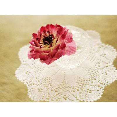 アンティークレース風 細糸 手編みレース ドイリー スカビオサ ホワイト Tdor170 W Ine 雑貨屋カンフィ 通販 Yahoo ショッピング
