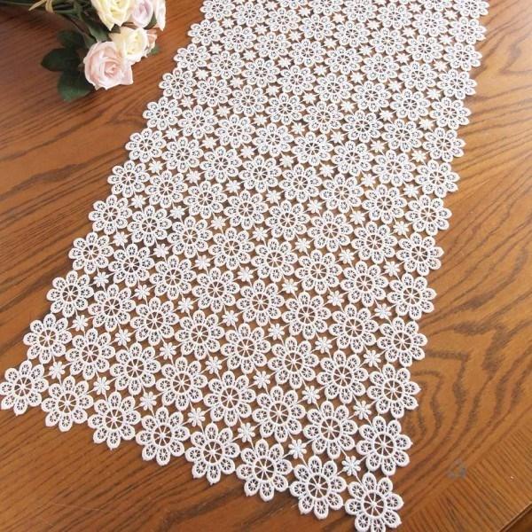 21高い素材 アンティークレース風 ギュピールレース テーブルセンター マリーゴールド ベージュ 45 135cm Wantannas Go Id