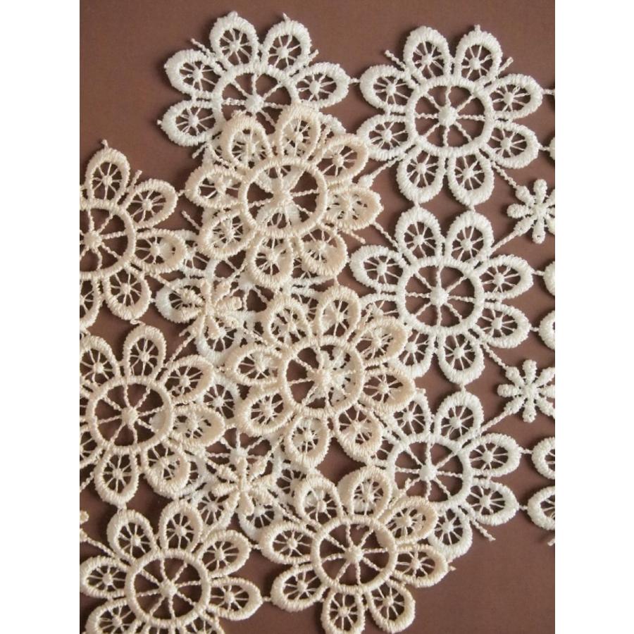 アンティークレース風 ギュピールレース コースター マリーゴールド 14