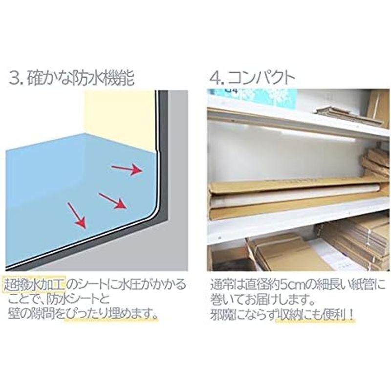 防災用品　防水シート　白　防水生地　水害　浸水　台風対策　浸水対策　雨　グッズ　140cm×5ｍ