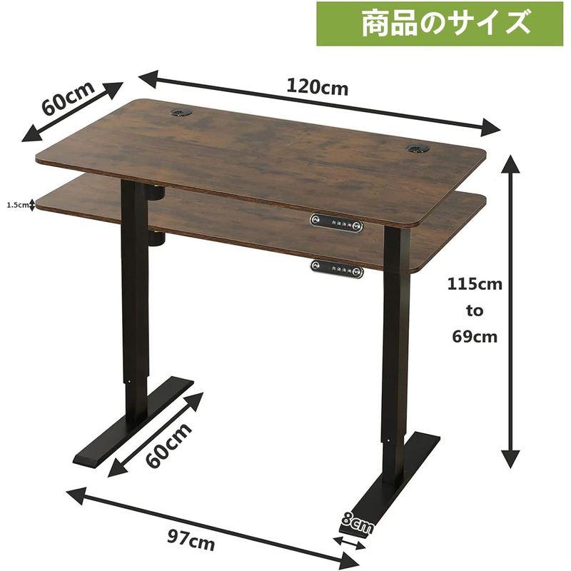 電動昇降デスク Suhapup ゲーミングデスク 机 電動式 パソコンデスク 120×60CM 電動昇降式スタンディングデスクつくえ pcデ Suhapup ゲーミングデスク 電動式 パソコンデスク 120×60CM 電動昇降式スタンディングデスクつくえ pcデ
