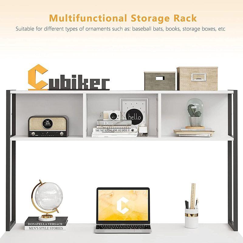 Cubiker L字デスク パソコンデスク ラック付きデスク 収納シェルフ ゲーミングデスク 机 勉強机 作業机 学習机 オフィスデスク コ パソコンデスク ラック付きデスク ゲーミングデスク L字デスク 収納シェルフ 勉強机 作業机 学習机 オフィスデスク