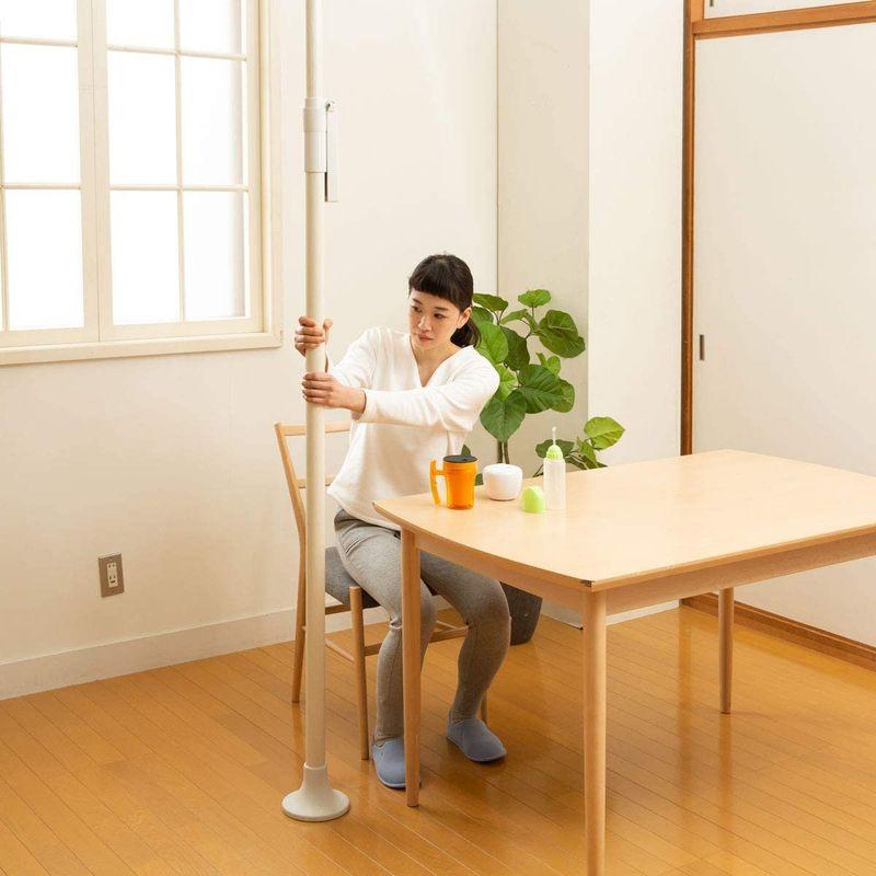 介護用品 Belca 補助手すり 簡単設置 つっぱり式 つかまりポール 丸型 幅28×奥行28×高さ180~300cm ホワイト 転倒防止 つかまりポール 介護用品 補助手すり 簡単設置 つっぱり式 丸型 幅28×奥行28×高さ180 300cm ホワイト 転倒防止 熱可塑性エラストマー スチール