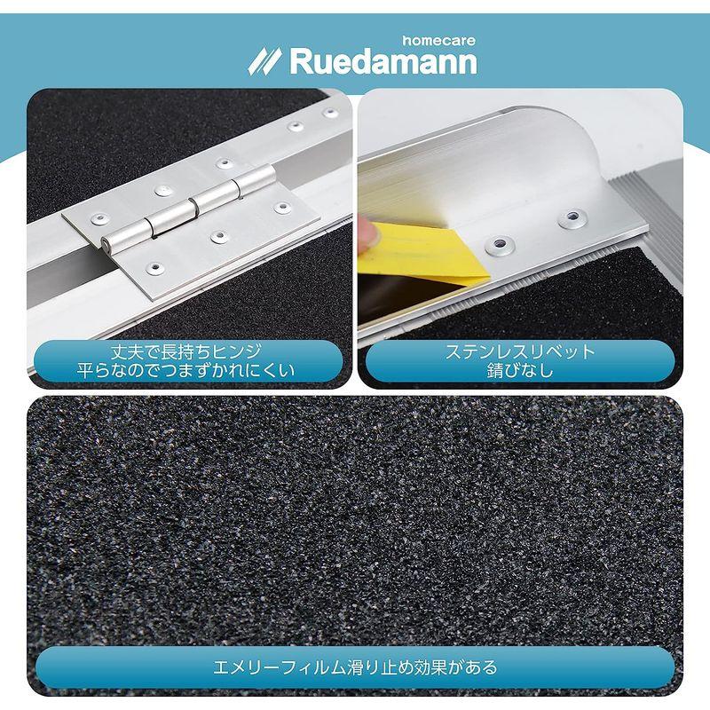 車椅子スロープ Ruedamann 耐荷重300kg 長さ150cm*幅72cm アルミスロープ アルミブリッジ 折りたたみ式車椅子スロープ 車椅子スロープ 耐荷重300kg 長さ150cm*幅72cm アルミスロープ アルミブリッジ 折りたたみ式車椅子スロープ サイズ