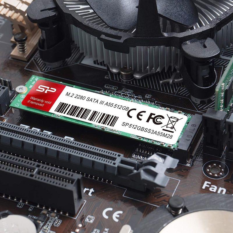 コンピューターアクセサリー シリコンパワー SSD M.2 2280 3D TLC NAND採用 512GB SATA III 6Gbps 3年保証 A55シリーズ S｜comfyfactory｜07