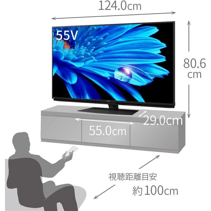 テレビ シャープ 55V型 4K 液晶 AQUOS 4T-C55EN1 N-Blackパネル 倍速液晶 Google TV (2022年モデ｜comfyfactory｜13