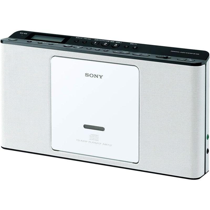 ラジオ ソニー CDラジオ ZS-E80 : FM/AM/ワイドFM対応 語学学習用機能搭載 ホワイト ZS-E80 W ZS E80 受信バンド 消費電力 CDラジオ FM/AM/ワイドFM対応 語学学習用機能搭載 ホワイト ステレオ AC時