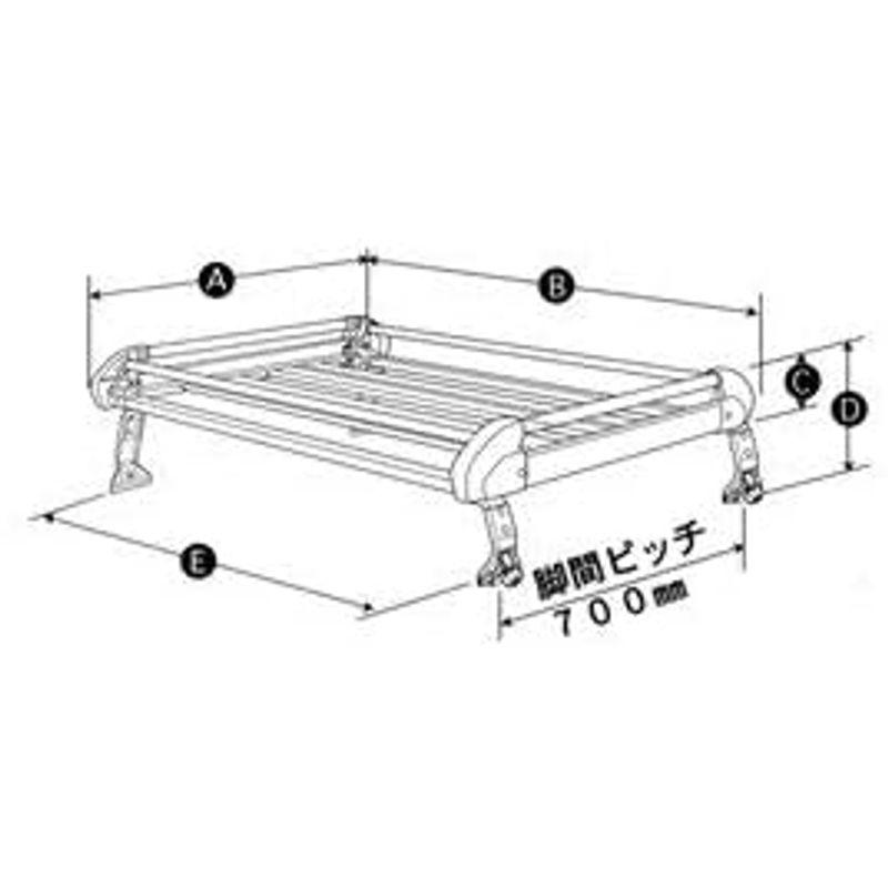 日本購入サイト TUFREQ タフレック ルーフキャリア 日産 バネットバン 年式:H11.6 ~ 型式:SK82/SK22/SKP2# Hシリーズ HH4