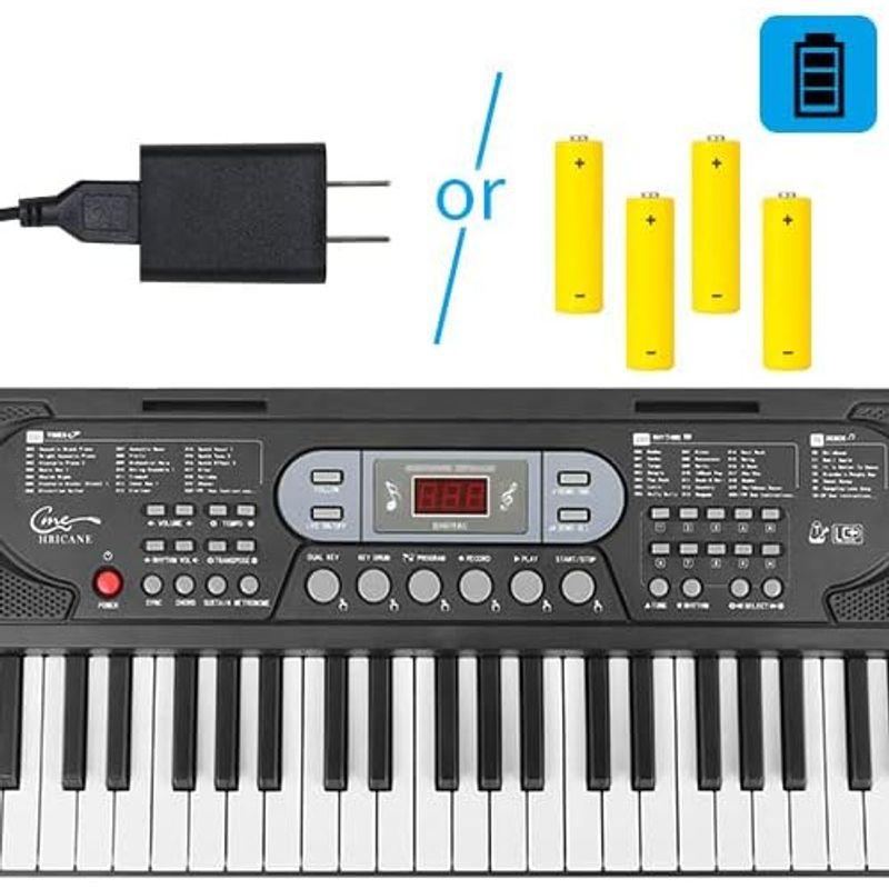 Hricane キーボード ピアノ 電子ピアノ 61鍵盤 200種類音色 200種類リズム 60曲デモ曲 LCDディスプレイ搭載 光る鍵盤 200種類音色 200種類リズム 60曲デモ曲 キーボード ピアノ 電子ピアノ 61鍵盤 LCDディスプレイ搭載 光る鍵盤