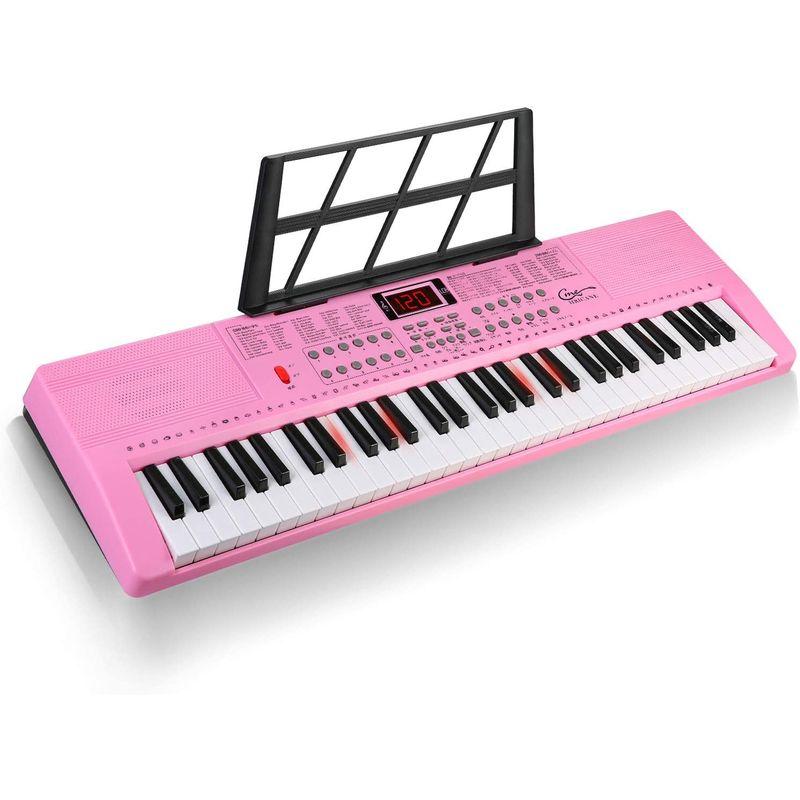 Hricane キーボード ピアノ 電子ピアノ 61鍵盤 200種類音色 200種類リズム 60曲デモ曲 LCDディスプレイ搭載 光る鍵盤 200種類音色 200種類リズム 60曲デモ曲 キーボード ピアノ 電子ピアノ 61鍵盤 LCDディスプレイ搭載 光る鍵盤
